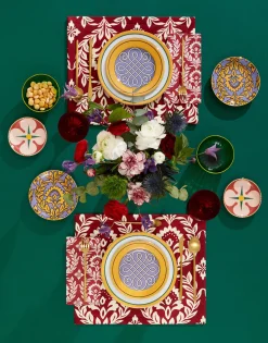 Dessert Plates Set Of 2Cortile Yellow in Porcelain
