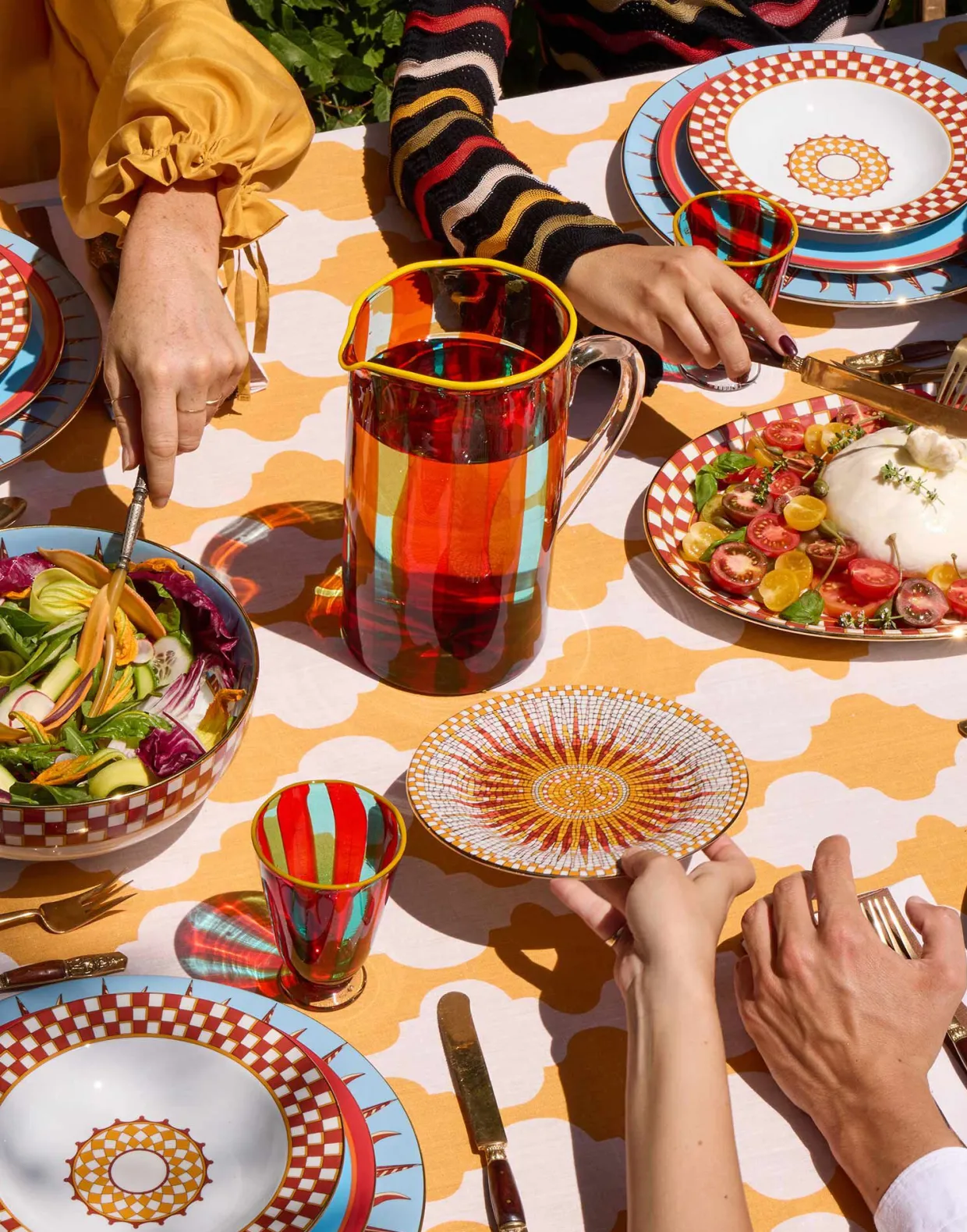 Dessert Plates Set Of 4Solar Multicolor in Porcelain