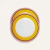 Dinner Plates Set Of 2Rainbow Yellow in Porcelain