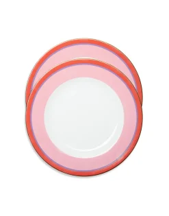 Dinner Plates Set Of 2Rainbow Rose in Porcelain