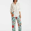 Drawstring PantsDragonflower Multicolor in Silk Twill