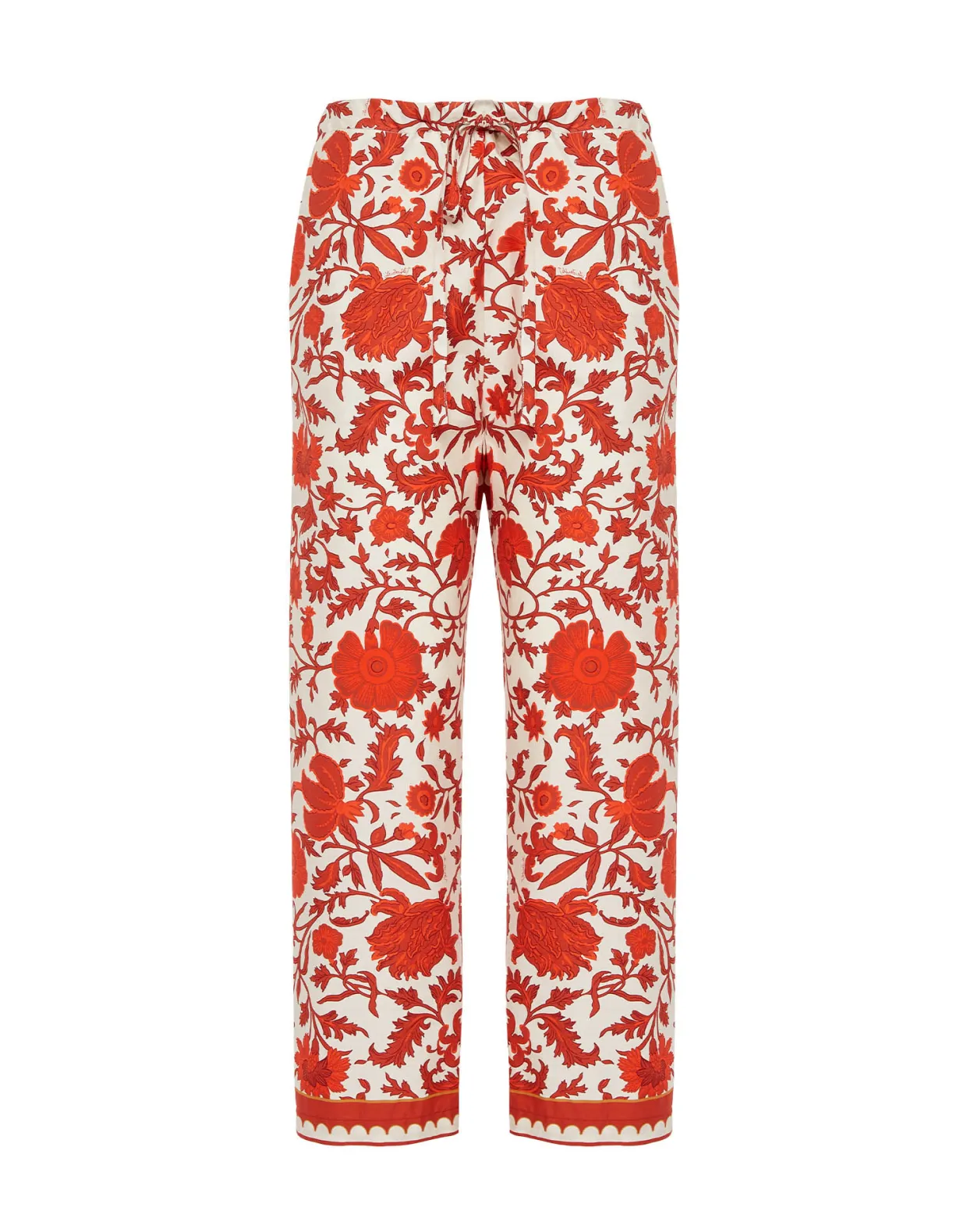 Drawstring PantsDragonflower Mini Red in Summer Poplin