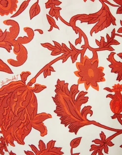 Drawstring PantsDragonflower Mini Red in Summer Poplin