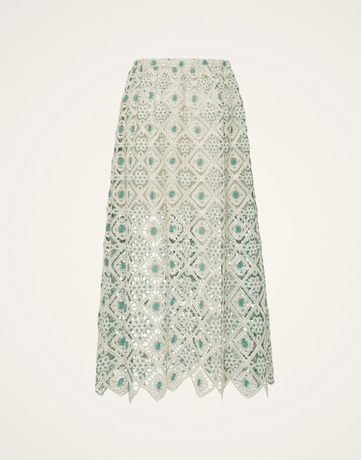 Drawstring SkirtAgua Cream in Macramé