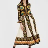 Drawstring SkirtDaisychain Plac&eacute;e Orange in Light Faille