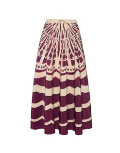 Drawstring SkirtFans Placée Purple in Faille