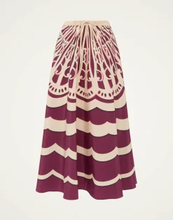 Drawstring SkirtFans Placée Purple in Faille