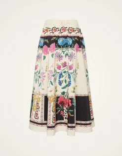 Drawstring SkirtPlaza Plac&eacute;e Ivory in Faille