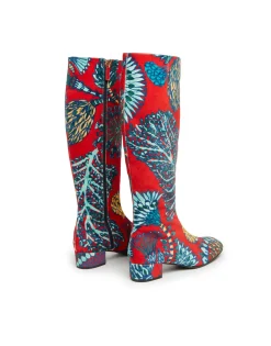 Edie BootsSicomore Red in Cotton Velvet