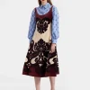 Ella Midi DressCorsini Plac&eacute;e Cream in Cotton Velvet