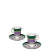 Espresso Cup & Saucer Set of 2Rainbow Viola in Porcelain