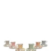 Espresso Cup & Saucer Set of 6Cubi Mix in Porcelain