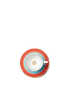 Espresso Cup & Saucer Set of 2Rainbow Azzurro in Porcelain
