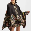 Foulard ShirtBorboni Plac&eacute;e Nero in Twill Silk