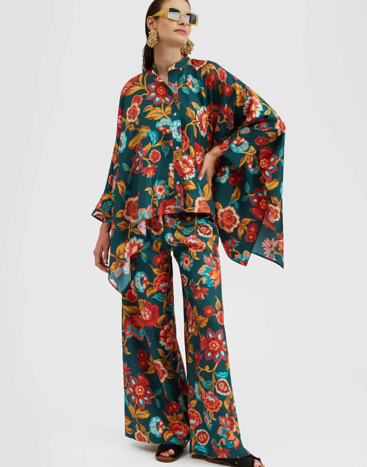Foulard ShirtHottie Emerald in Silk Twill