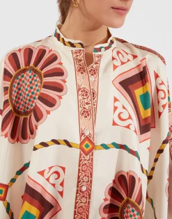 Foulard ShirtMacro Tiles Plac&eacute;e in Twill Silk