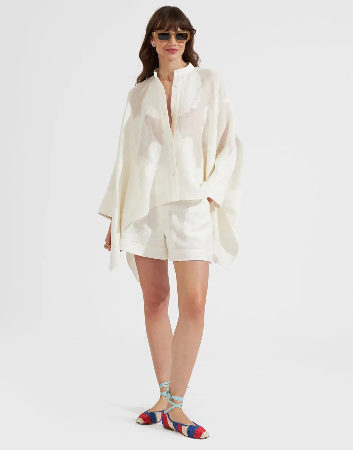 Foulard ShirtPineapple Lace in Jacquard