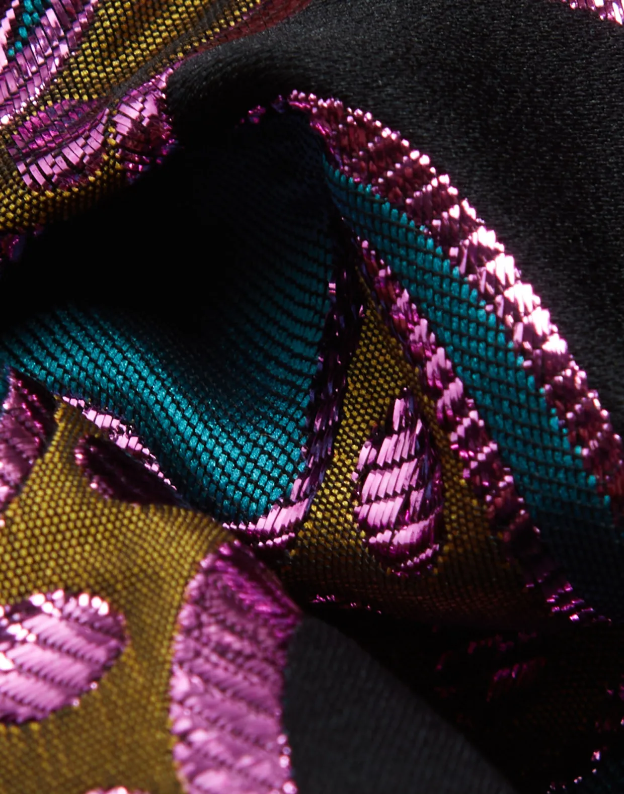 Giga ScrunchieSpritz Blue Petrol in Jacquard