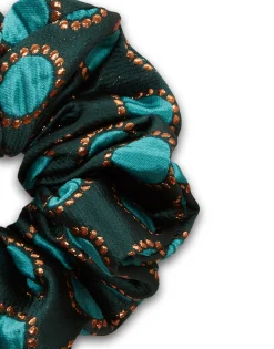 Giga ScrunchieWinter Sun Emerald in Jacquard