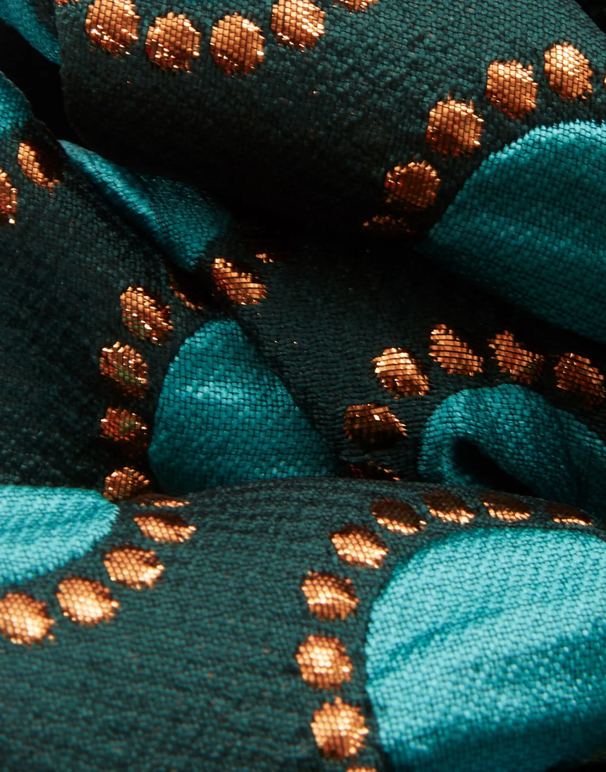 Giga ScrunchieWinter Sun Emerald in Jacquard