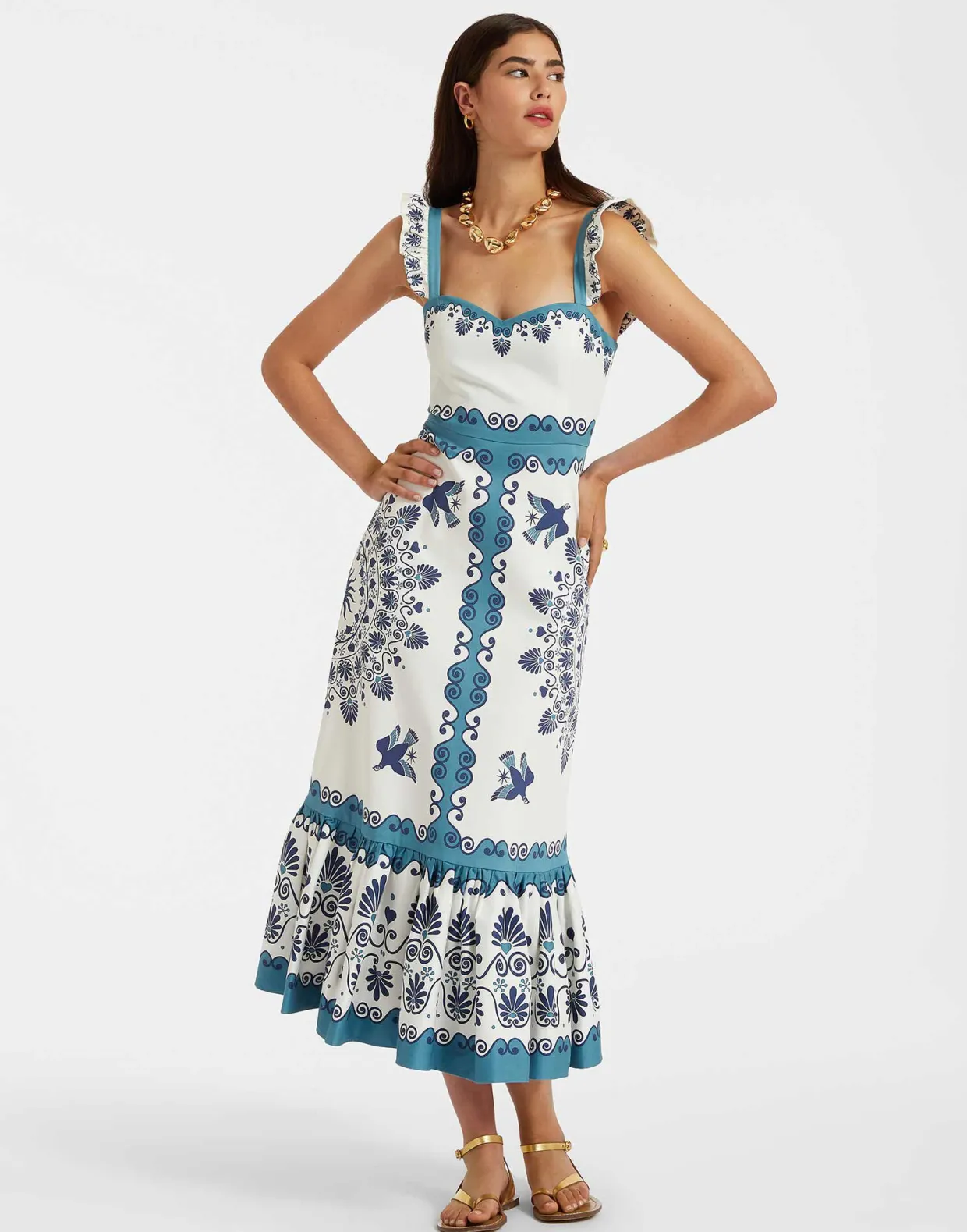 Gingerbread DressOlympus Placée Cream in Flat Cotton Stretch