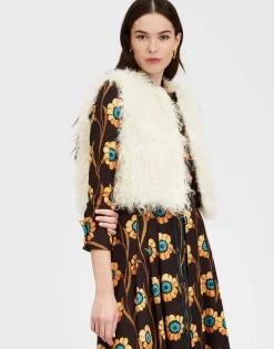 Glam Reversibile Gilet IntarsiaBronze in Faux Python
