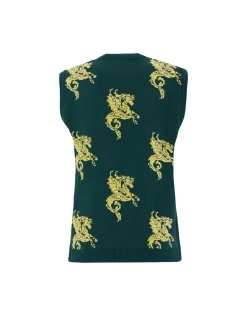 Gryphos GiletBlack & Lime in Fleece Jacquard