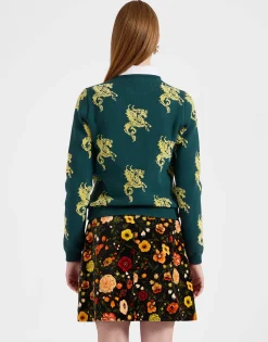 Gryphos SweaterDark Green in Fleece Jacquard