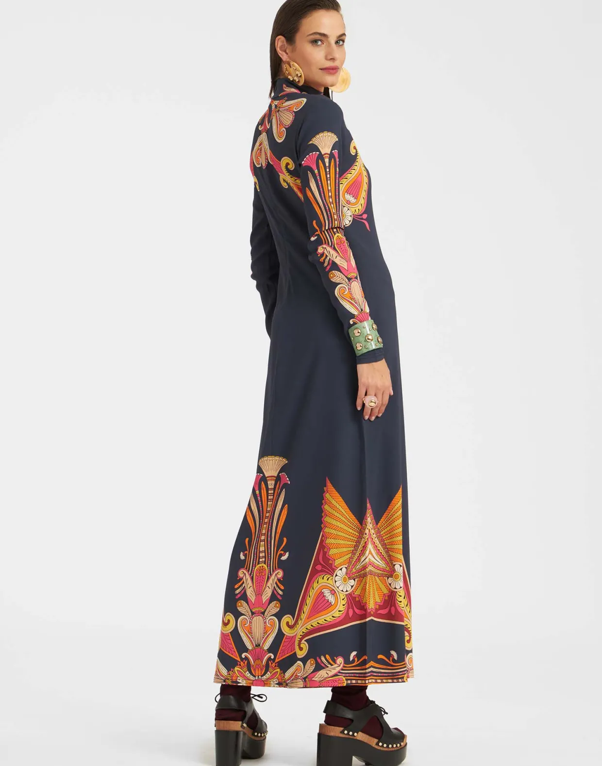 Halle DressTotem Placée Blue in Envers Satin