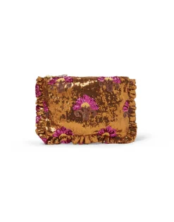 Hand PochetteBronze in Textured Sequins