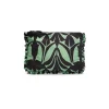 Hand PochettePapyrus Green in Faille
