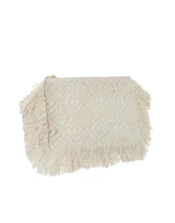 Hand PochettePlaza Cream in Macram&eacute;