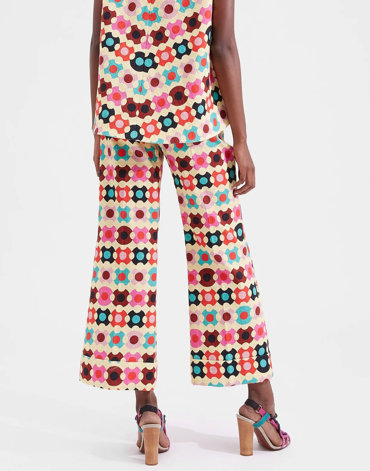 Hendrix PantsGroovy Dot Giallo in Shot Cotton