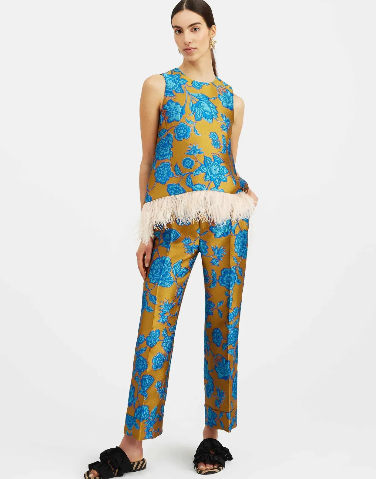 Hendrix PantsHottie Turquoise in Jacquard