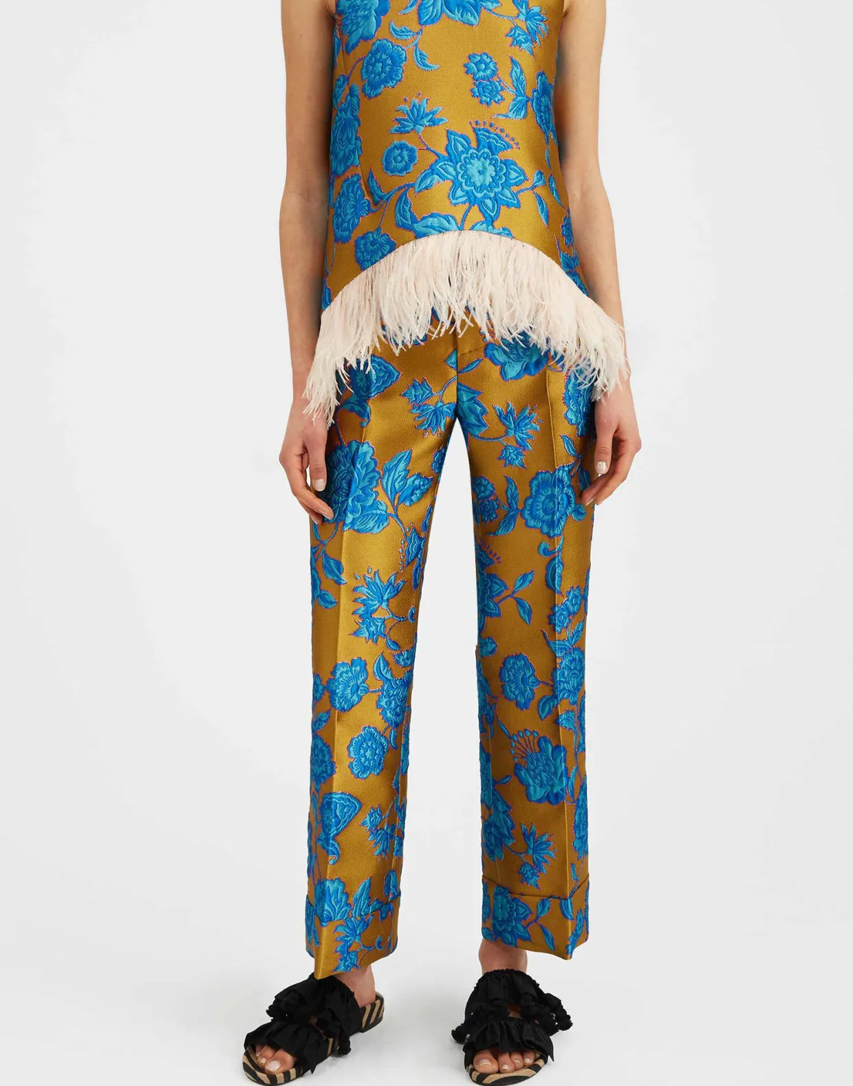 Hendrix PantsHottie Turquoise in Jacquard