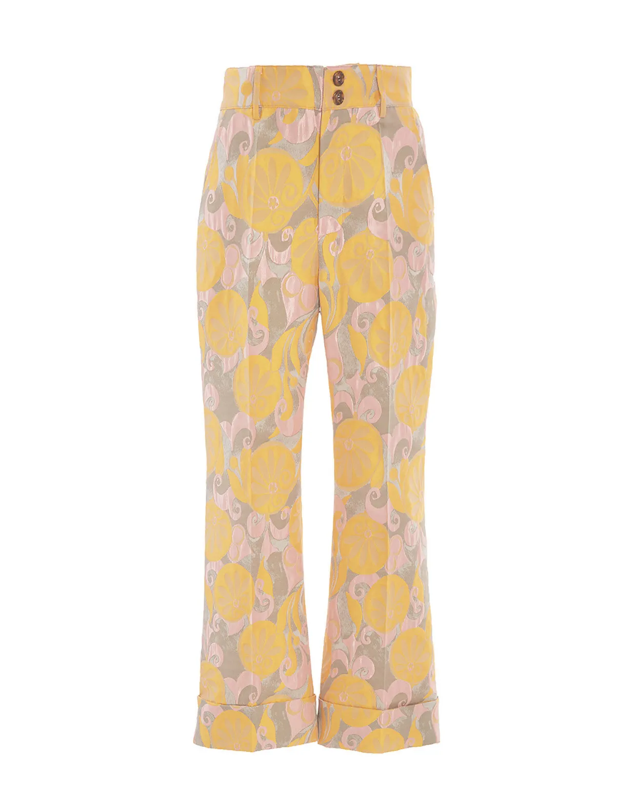 Hendrix PantsMoonflower Yellow in Jacquard