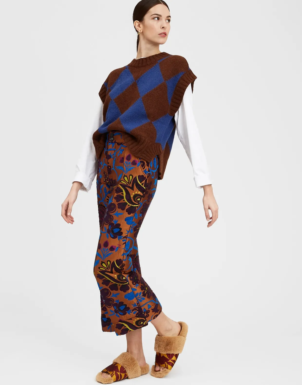 Hendrix PantsSelva Brown in Jacquard