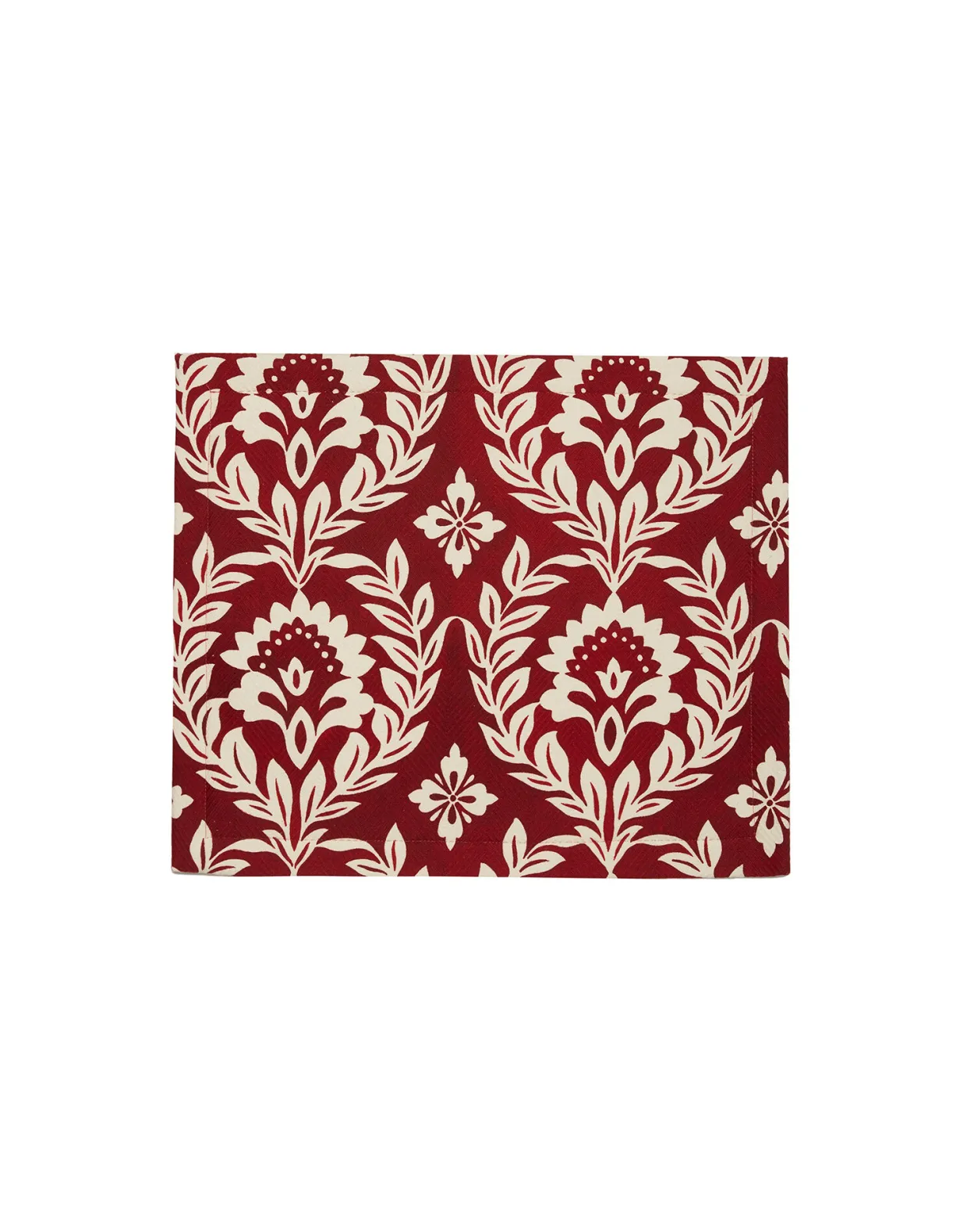Herringbone Placemat Set of 2Garland Bordeaux in Cotton Chevron