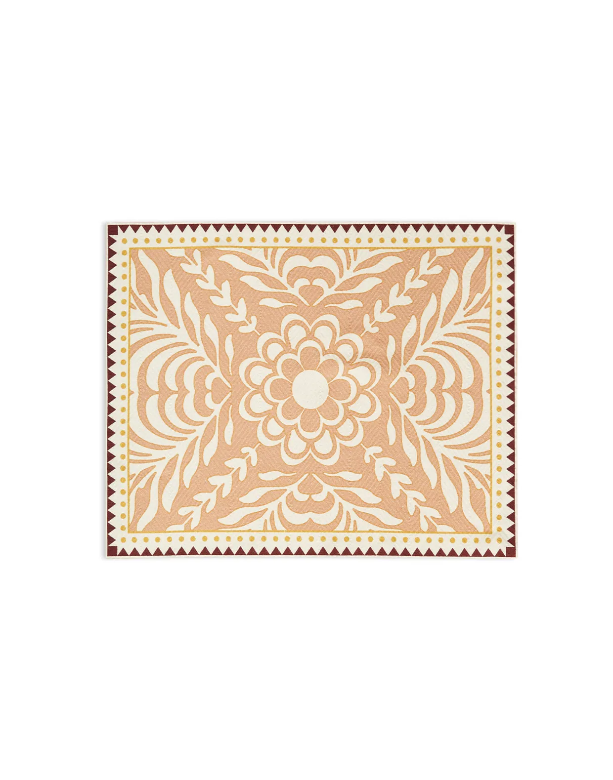 Herringbone Placemats Set Of 2Tudor Pink in Cotton Chevron