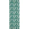 Herringbone RunnerGreen Garland in Cotton Chevron