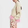 High Kick SweaterIvory in Wool With Feathers