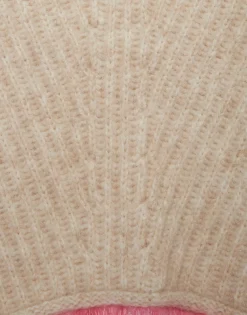 High Kick SweaterIvory in Wool With Feathers