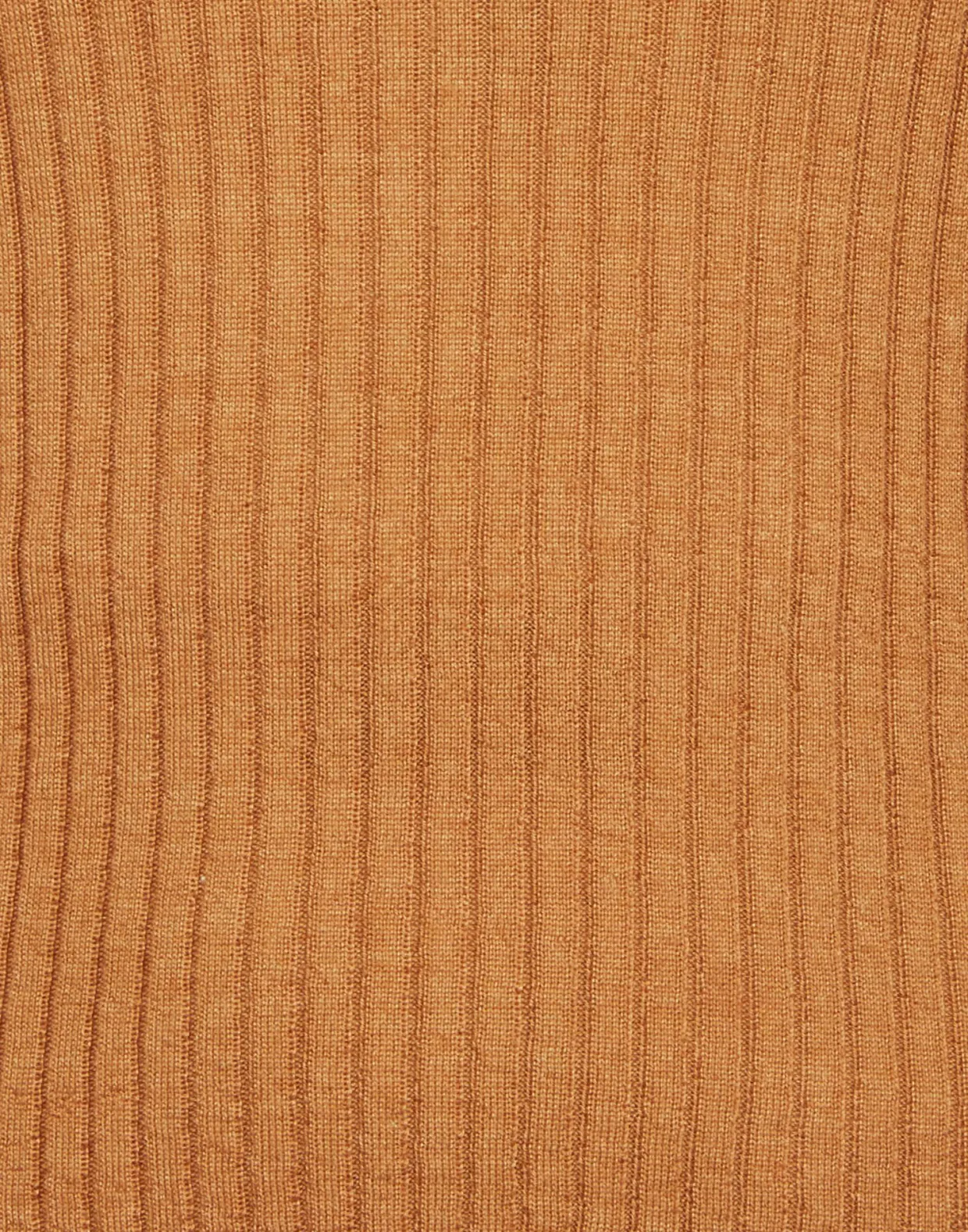 High Kick TopCamel in Ribbed Silk Cashmere With Feathers
