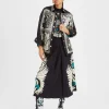 Iris Shirt JacketMix Tiles Plac&eacute;e Black in Twill