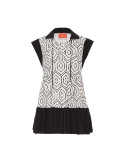 Jackie Mini DressSolid Ivory in Cotton Sangallo