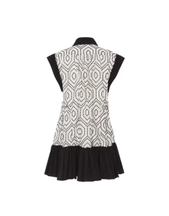 Jackie Mini DressSolid Ivory in Cotton Sangallo