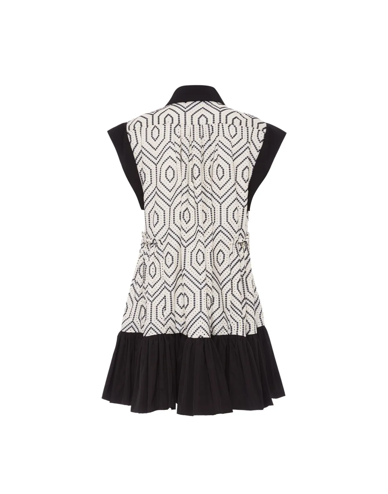 Jackie Mini DressSolid Ivory in Cotton Sangallo
