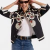 JJ Jean JacketMedallion Plac&eacute;e Black in Denim