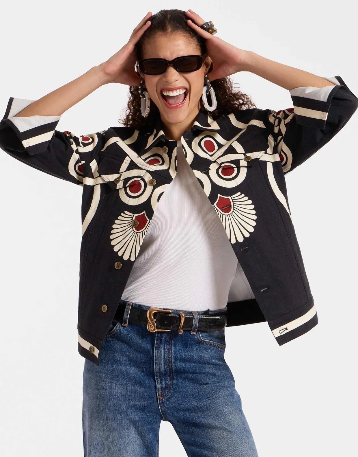 JJ Jean JacketMedallion Placée Black in Denim