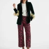 Keaton JacketBlue Petrol in Velvet With Feathers